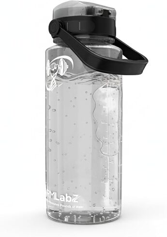 Barbottle, Gym Water Bottle with Measurement Scale, 1-5 lb Water Weight Capacity, Wide Mouth Flip Top Lid with Carry Loop, Forearm Roller 2.0 Compatible in Saudi Arabia