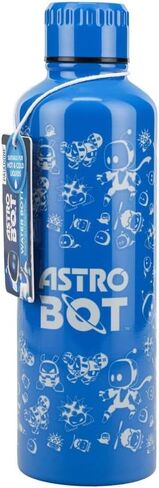 زجاجة مياه معدنية من Paladone Astro Bot، زجاجة من الفولاذ المقاوم للصدأ سعة 500 مل (16 أونصة) مع غطاء لولبي علوي، قارورة سفر قابلة لإعادة الاستخدام للاعبين والمدرسة والعمل والهدايا in Saudi Arabia