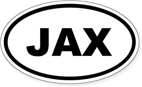 ملصق CafePress Jax Jacksonville ملصق ممتص الصدمات للسيارة بيضاوي in Saudi Arabia