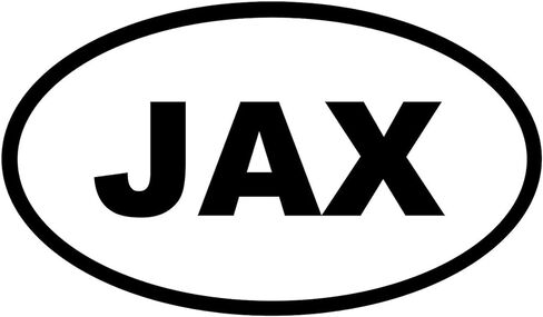 ملصق CafePress Jax Jacksonville ملصق ممتص الصدمات للسيارة بيضاوي in Saudi Arabia