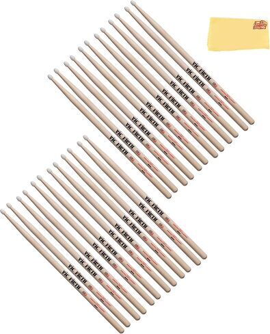 Vic Firth American Classic Extreme 8D Drumsticks - 3-Pack Bundle with Austin Bazaar Polishing Cloth in Saudi Arabia