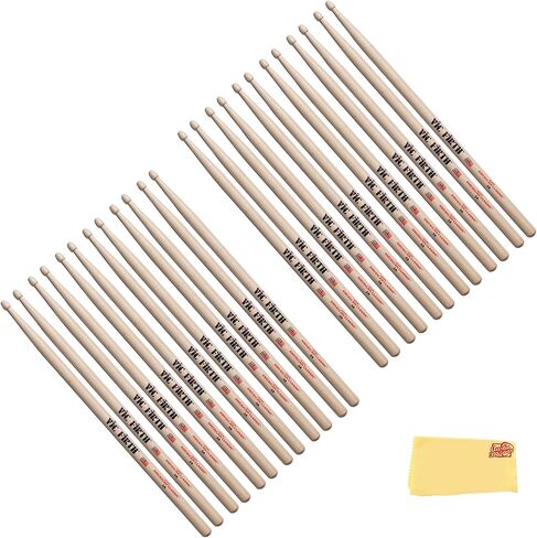 Vic Firth American Classic Extreme 8D Drumsticks - 3-Pack Bundle with Austin Bazaar Polishing Cloth in Saudi Arabia