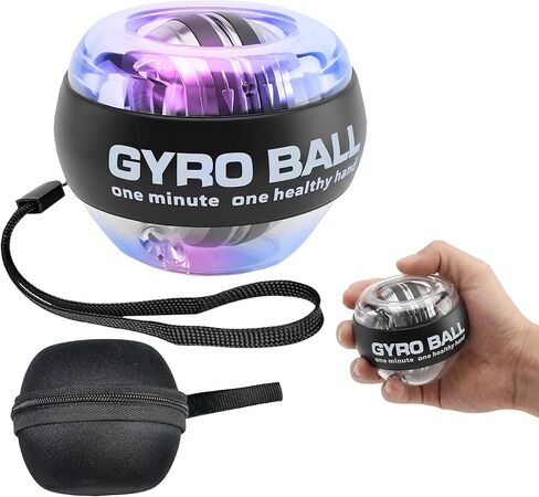 Torque Ball Hand Exercise, Grip Strengthen Trainer Wrist Ball, Power Gyro Ball with LED Lighting, Hand Finger Forearm Grip Strengthener in Saudi Arabia