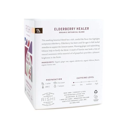 Rishi Tea, Elderberry Healer, Organic 15 Count (Pack of 2) in Kuwait