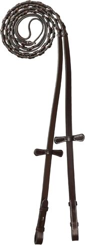 Exion English Laced Reins | 5/8" (16 mm) Premium Leather Stitched Reins for Hunter Horse Bridle | Non-Slip Grip for English Riding, Dressage and Show in Saudi Arabia