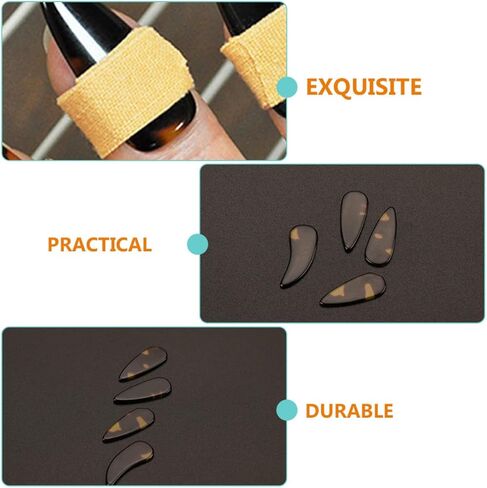 مجموعة 8 قطع من اعواد أصابع Guzheng مقاس L، أظافر صناعية لسلاسل Guzheng وأغطية الأظافر وإكسسواراتها للعب Zither الصيني التقليدي in Kuwait