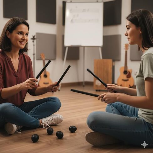 مجموعة 11 قطعة من الدف الأسود للبالغين - دف نصف قمر، قدم مع أجراس، أجراس المعصم، هزازات البيض، أعواد إيقاع خشبية، زوج من الماراكا، مجموعة أدوات قرع يدوية للحفلات، KTV in Kuwait