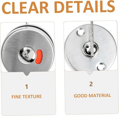 Lurrose Toilet Lock Indicator Latches Privacy Locks for Public Restroom Easy Install Door in Saudi Arabia