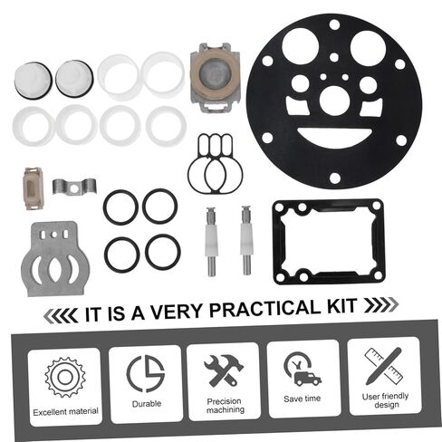 مجموعة واحدة من أدوات إصلاح مضخة الحجاب الحاجز المصنوعة من السيليكون والصلب، ملحقات تعمل بالهواء المضغوط، قطع بديلة سهلة التركيب لصيانة صمام الهواء بكفاءة وإصلاح المضخة in Kuwait