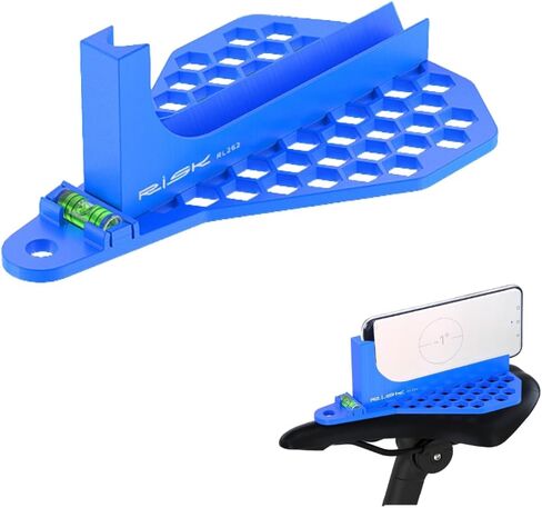 Bike Saddle Adjustment Tool with Mini Level Gauge & Smartphone Compatibility - Accurate Saddle Angle Measurement for Mountain & Road Bikes | Ergonomic Cycling Fitting Tool in Saudi Arabia