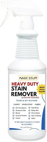 Magic Stuff Heavy Duty Stain Remover - Enzyme-Powered Carpet & Upholstery Cleaner - Eliminates Pet Urine, Odor, Wine, Coffee, Grease, and Deep Set Stains - No rinse, Odor Free, Kid & Pet Safe Formula in Saudi Arabia