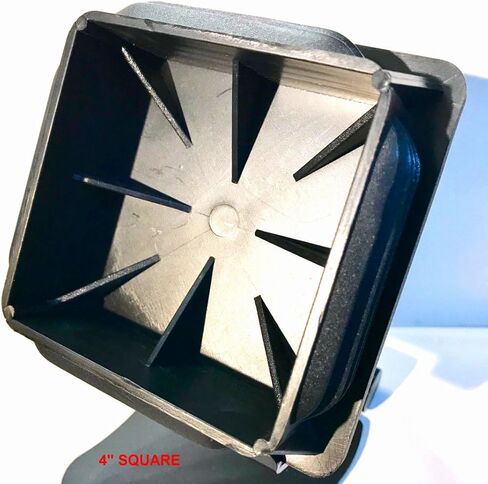 (عبوة من قطعتين) سدادات أنابيب مربعة مقاس 4 بوصات | حواف LDPE مرنة | غطاء علوي متين قوي التحمل بسمك 0.3 بوصة ومقاوم للصدمات in Kuwait