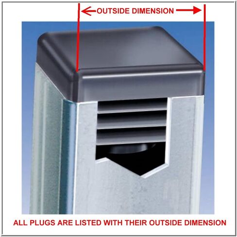 (عبوة من قطعتين) سدادات أنابيب مربعة مقاس 4 بوصات | حواف LDPE مرنة | غطاء علوي متين قوي التحمل بسمك 0.3 بوصة ومقاوم للصدمات in Kuwait