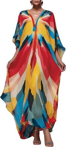 Womens Moo Moo Kaftan Dress Swimwear Coverup Lightweight Breathable for Home Lounging Beach Resort in Saudi Arabia