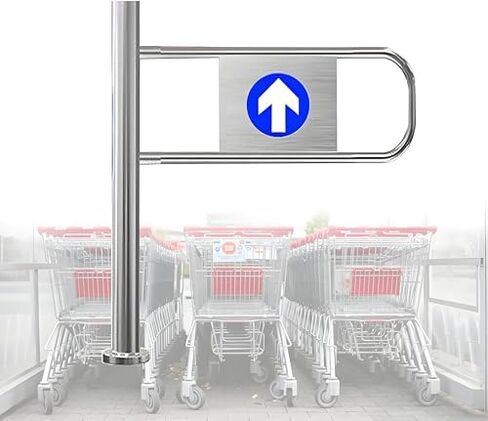 بوابة معدنية متأرجحة للإغلاق التلقائي لمدخل السوبر ماركت والمستودعات | بوابة الأمان العالمية للمكتبات ومراكز التسوق | الجانب الأيمن - 80x100 سم in Kuwait