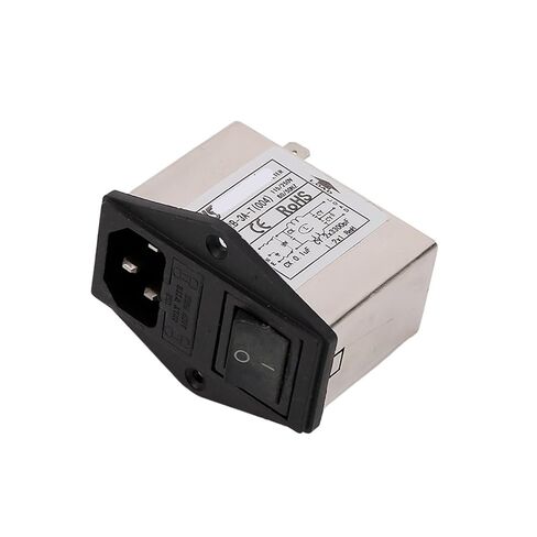 CW2B-3A/6A/10A-T(004) فلتر طاقة مزدوج التأمين مضاد للتدخل 220 فولت دبوس مقبس فيوز التبديل (CW2B-10A-T 004) in Kuwait