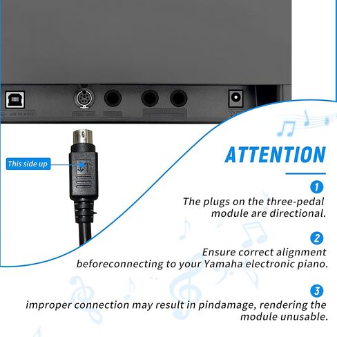 حامل لوحة مفاتيح البيانو الخشبي L125B متوافق مع لوحة مفاتيح البيانو الرقمية Yamaha P-125/P-128، مع وحدة بيانو تقليدية ذات 3 دواسات، تصميم عالي التحمل، أسود كلاسيكي in Kuwait