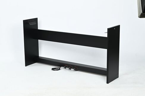 حامل لوحة مفاتيح البيانو الخشبي L125B متوافق مع لوحة مفاتيح البيانو الرقمية Yamaha P-125/P-128، مع وحدة بيانو تقليدية ذات 3 دواسات، تصميم عالي التحمل، أسود كلاسيكي in Kuwait
