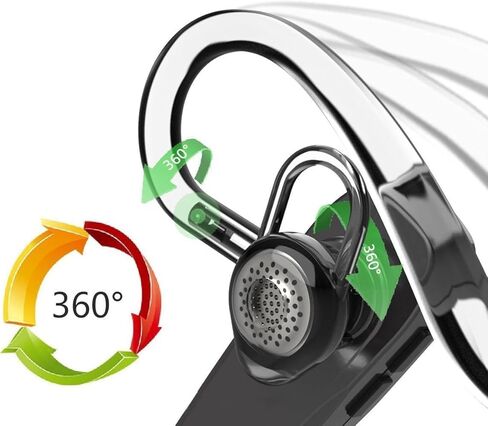 خطافات أذن قابلة للدوران 360 درجة، متعددة الأبعاد، قابلة للتعديل، من السيليكون الناعم، مشابك بديلة لسماعات الرأس الرياضية المضادة للانزلاق، 5 قطع 6 مم، أسود in Kuwait