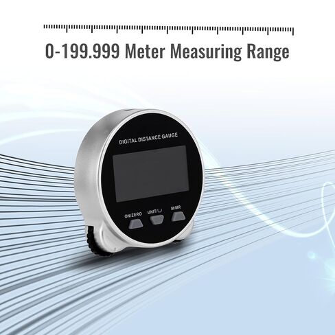 عجلة قياس رقمية قابلة لإعادة الشحن عبر USB بطول 652.8 قدم/199 متر قياس عالي الدقة مع شاشة LCD جهاز قياس المسافة الذكي المحمول للأسطح غير المنتظمة ذات القطر المسطح المنحني in Kuwait