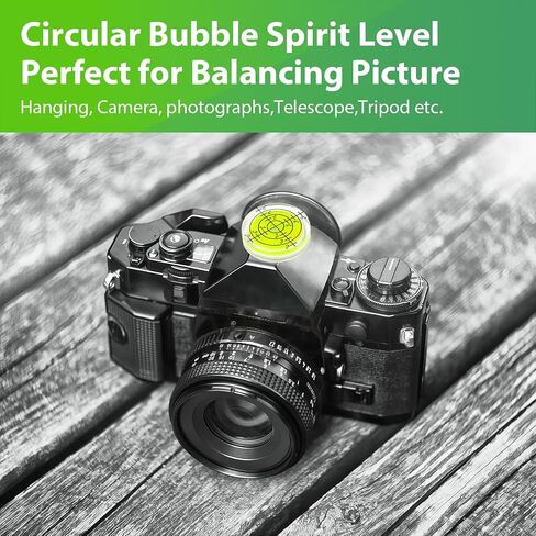 Auniwaig 9 Pcs Small Bubble Spirit Level, Mini Magnetic Square Bubble Levels, Circular Spirit Measuring Tools for Balancing Picture Hanging, Camera, Turntable, Tripod, Frame, Drill, 10x10x29mm, 32x7mm in Saudi Arabia