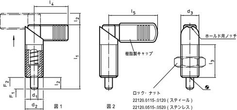 Locking Bolt with Plastic Cap, d1 = 8 mm, d2 = M20 x 1.5, Machine Steel, 22120.0358 in Kuwait