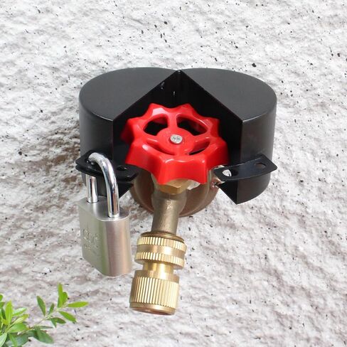Outdoor Faucet Lock with Padlock Water Spigot Lockout Device Suitable for Garden Hose Bib Water Valve Childproof,Prevent Water Theft and Unauthorized Use of Water,White in Saudi Arabia