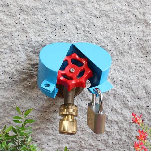 Outdoor Faucet Lock with Padlock Water Spigot Lockout Device Suitable for Garden Hose Bib Water Valve Childproof,Prevent Water Theft and Unauthorized Use of Water,White in Saudi Arabia
