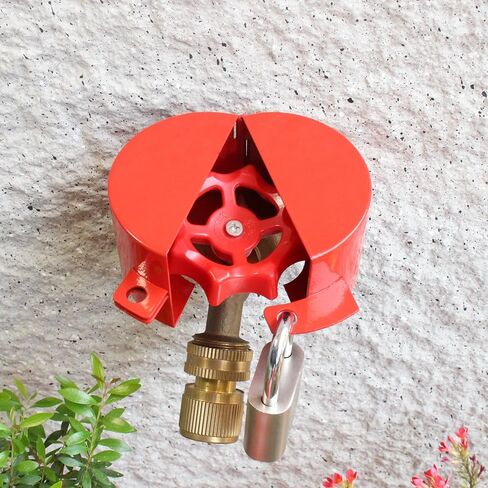 Outdoor Faucet Lock with Padlock Water Spigot Lockout Device Suitable for Garden Hose Bib Water Valve Childproof,Prevent Water Theft and Unauthorized Use of Water,White in Saudi Arabia