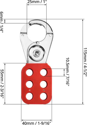 QWORK Stainless Steel Lockout Hasp 24 Pack, Multi-Person Safety Lock for Electrical, Maintenance & Industrial Equipment, Lock Out Tag Out Hasp, Padlock Hasps in Saudi Arabia