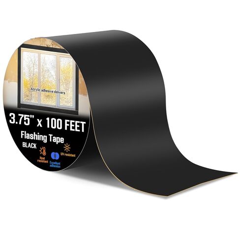 Window Flashing Tape 3.75 Inch x 90 ft Acrylic Adhesive UV Resistant Flashing Tape Waterproof, Self Adhesive & Self Sealing for Window and Door Frames in Saudi Arabia