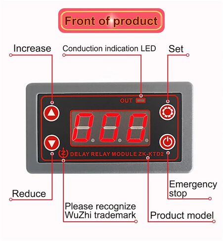 ZK-KTD2 DC 5-30V Delay Relay Module, 5A Multi-Function Timer for Industrial Automation, Compatible with 5V 12V 24V Systems in Saudi Arabia