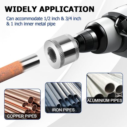 1/2" 3/4" 1" Metal Copper Pipe Cleaner Set - with Replaceable Blades, Tube Cleaning Brush for Power Drill, Removing Stains and Paint from Copper Pipes and Various Metal Pipes in Saudi Arabia