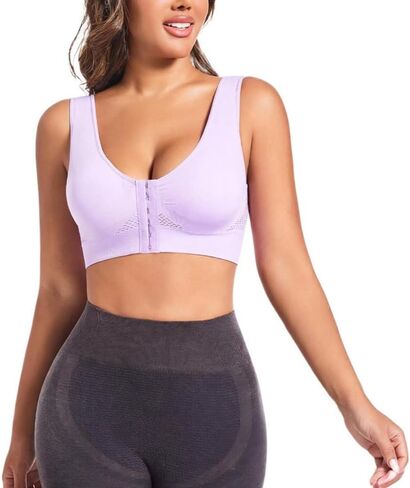 Shockproof Sports Bra for Workout Women Sports Bra High Support Running Jogging Seamless Zip Front Yoga Brasier Sport in Saudi Arabia