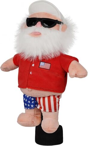 غطاء رأس خشبي لسائقي الجولف من Craftsman Golf National Santa Golf غطاء رأس من القطيفة لنادي الجولف مع زي علم الولايات المتحدة الأمريكية، هدية ممتعة لعطلات الجولف للرجال in Saudi Arabia