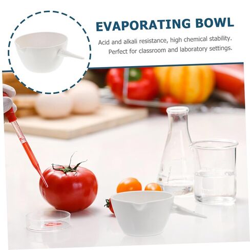 Round Porcelain Evaporating Dish with Handle Heat-Resistant Acid Alkali Laboratory Basin for Safe Evaporation and Storage with Heating Surface in Saudi Arabia