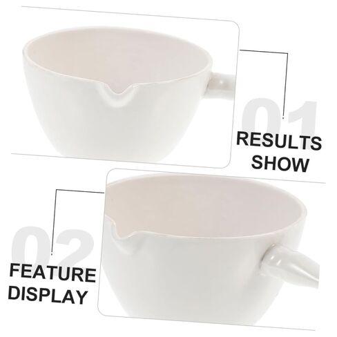 Heat-Resistant Round Laboratory Evaporating Basin with Handle Ceramic Evaporation Dish Surface Area for Safe Heating and Reusable Storage in Saudi Arabia
