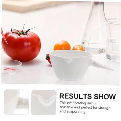 Heat-Resistant Round Laboratory Evaporating Basin with Handle Ceramic Evaporation Dish Surface Area for Safe Heating and Reusable Storage in Saudi Arabia