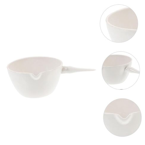 Heat-Resistant Round Laboratory Evaporating Basin with Handle Ceramic Evaporation Dish Surface Area for Safe Heating and Reusable Storage in Saudi Arabia