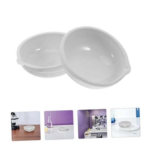 2pcs Ceramic Evaporating Basin Flat Bottom with Spout Evaporating Container for Laboratory Use Smooth Nonporous Surface Easy to Clean Versatile for Education and Research in Saudi Arabia