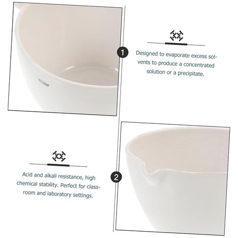 Ceramics Evaporating Basin with Handle Round Porcelain Dish for Laboratory School Home Heating and Solvent Evaporation in Saudi Arabia