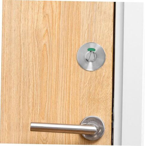 PartyKindom Bathroom Privacy Lock with Stainless Steel Construction Easy Installation Occupied Indicator for Public Restrooms Gyms and Offices and Low Maintenance in Saudi Arabia