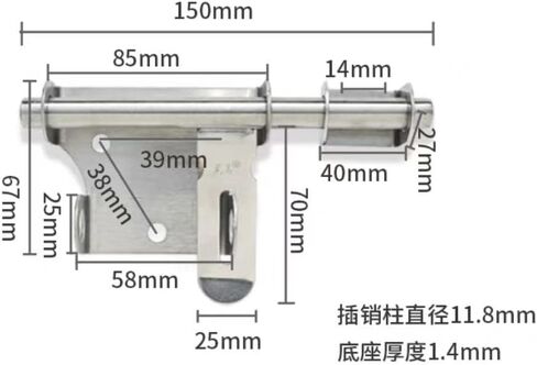 door hooks,gate bolt, Stainless Steel Security Door Bolt Hasp Hardware Accessories for Barn Warehouse Door Door Lock with Sliding Bolt in Saudi Arabia