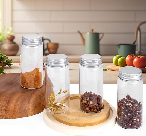 JIUWU 15 Pack Small Glass Jars, 2 Oz Glass Bottle with Lids, 60 Ml Bottles with Lids,Small Bottles for Dispenser vials for Kitchen Seasonings in Saudi Arabia
