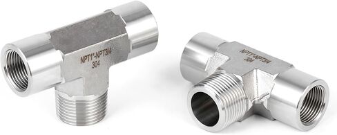 1 piece 3/8 npt tee, npt 3/8 tee Female to Male,3WayConnector,Fabricateof 304 Stainless Steel in Kuwait