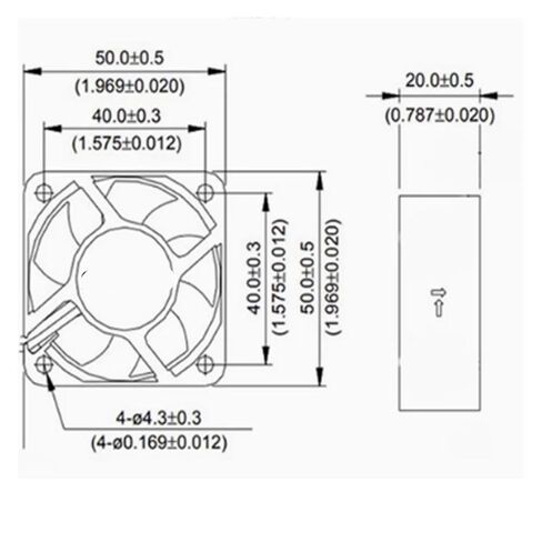 5020 5V 12V 24V Cooling Fan(24V Double Ball 2pin) in Saudi Arabia
