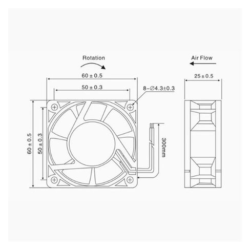 6CM 6025 5V 12V 24V Cooling Fan(24V 2line) in Kuwait