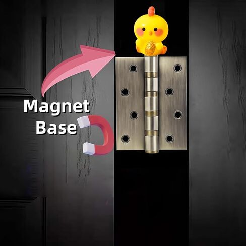 Cute Mini Creative Yellow Chick Hinge Heads Decorative Topper Set 6PCS, Home Decoration,Magnetic Hinge Head Toppers Door Hinge in Saudi Arabia