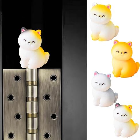 Cute Mini Creative Cat Hinge Heads Decorative Topper Set 4PCS, Home Decoration,Magnetic Hinge Head Toppers Door Hinge in Saudi Arabia