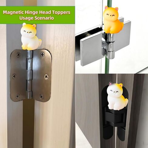 Cute Mini Creative Cat Hinge Heads Decorative Topper Set 4PCS, Home Decoration,Magnetic Hinge Head Toppers Door Hinge in Saudi Arabia